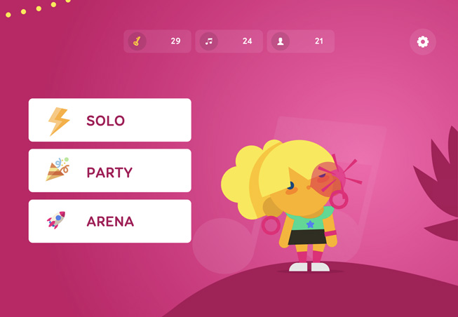 Uma imagem do jogo “SongPop Party”. 
