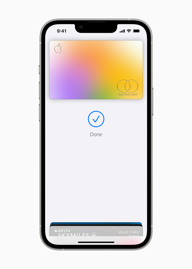 Apple Card being applied to the Wallet app on iPhone 13 Pro.
