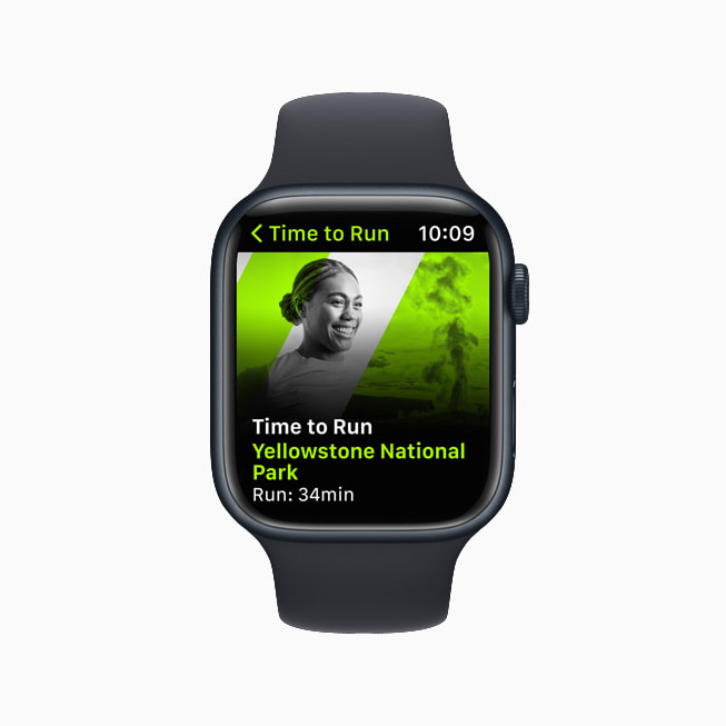 Second season of Time to Run featuring Yellowstone National Park in Wyoming and Mexico City on Apple Watch Series 8.