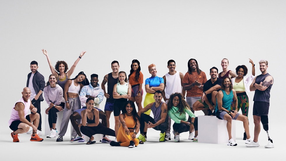 The full Apple Fitness+ trainer team.