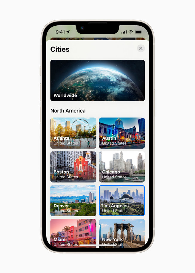 iPhone shows North American City Guides in Apple Maps in iOS 15.