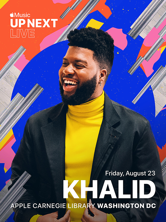 Apple Music Up Next Live featuring Khalid at Apple Carnegie Library.