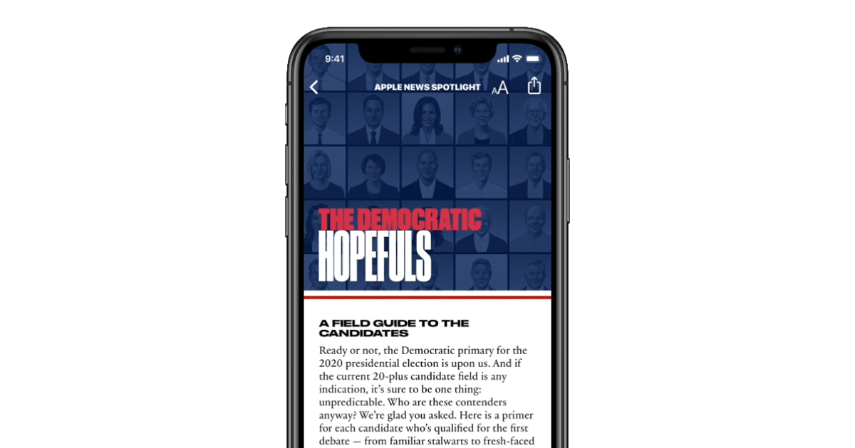 photo of Apple News launches candidate guide ahead of 2020 Democratic debates image