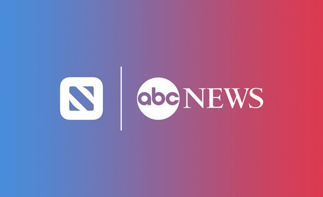 The Apple News and ABC News logos.