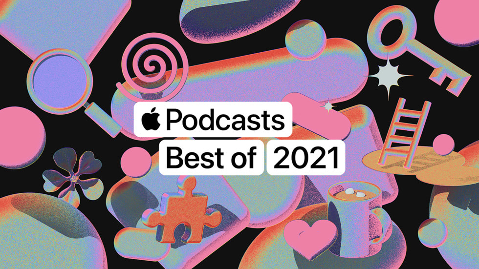 En illustration som representerar Apple Podcasts Best of 2021.