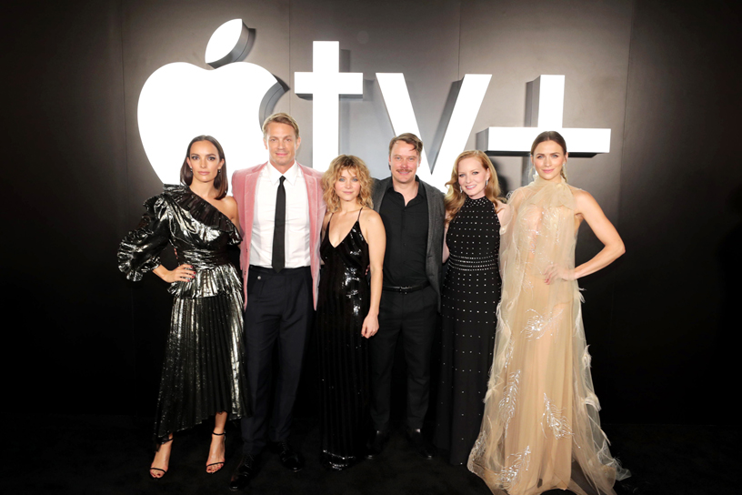 Jodi Balfour, Joel Kinnaman, Sarah Jones, Michael Dorman, Wrenn Schmidt and Shantel VanSanten at the premiere of “For All Mankind.”