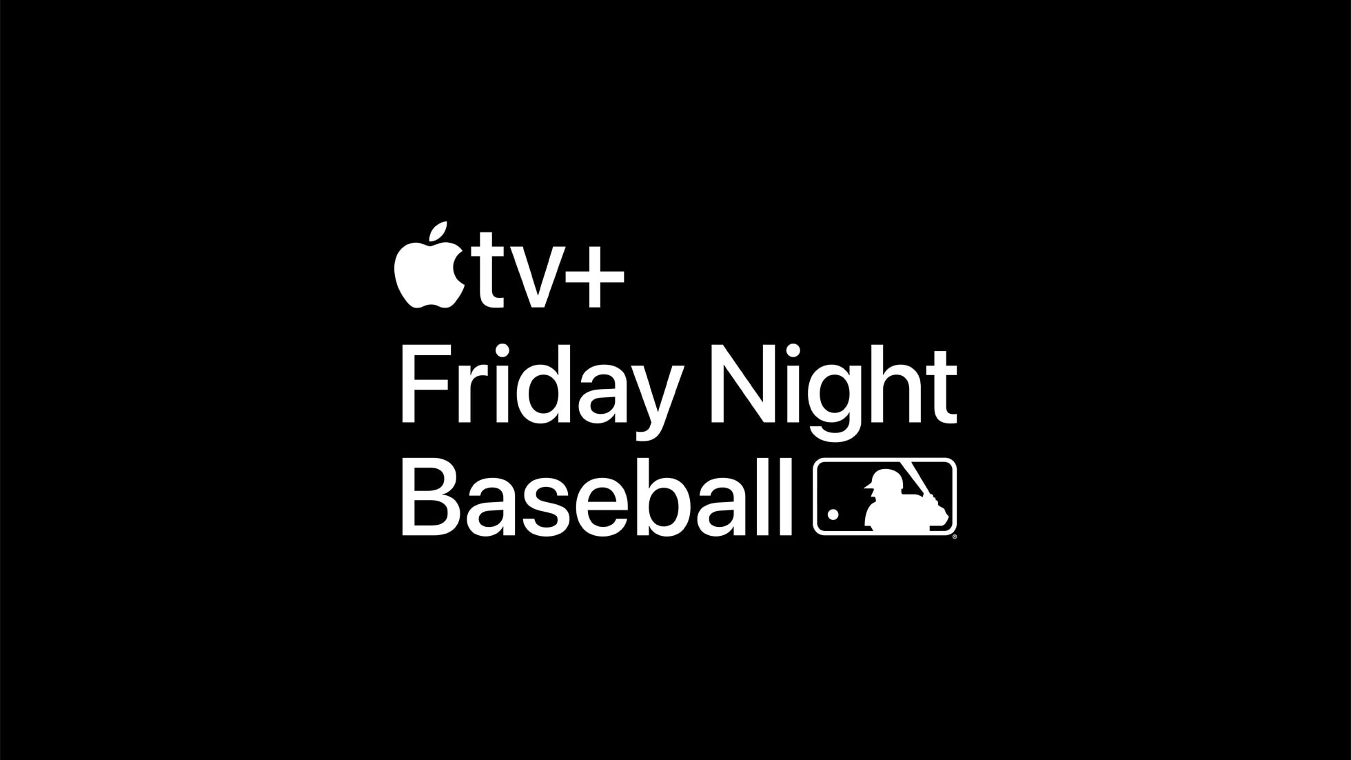 First and current logo of Friday Night Baseball, the branding used for Apple TV+'s coverage of Major League Baseball, since 8 April 2022.