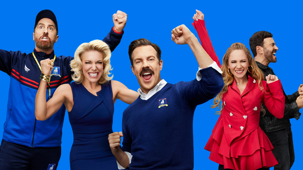 Brendan Hunt, Hannah Waddingham, Jason Sudeikis, Juno Temple und Brett Goldstein