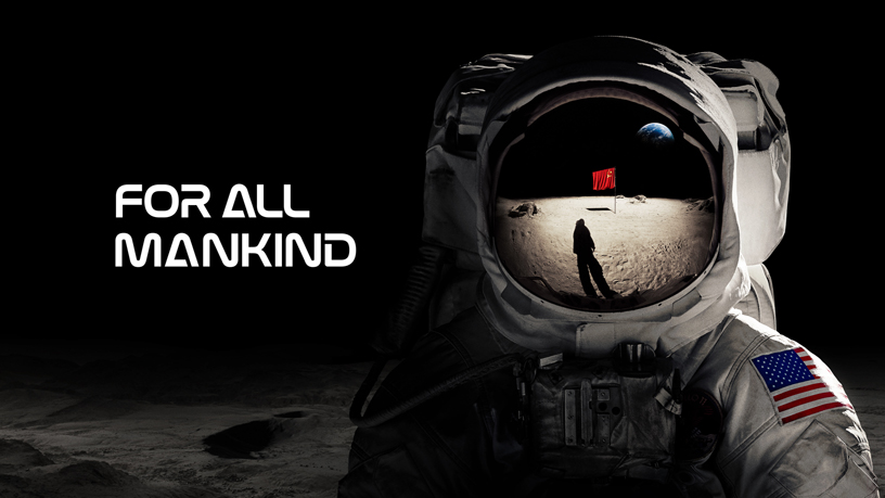 شاشة عنوان For All Mankind على +Apple TV.