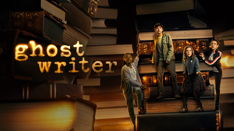 Apple TV+’s title screen for “Ghostwriter.”