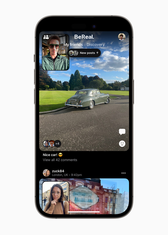 Une capture d’écran de BeReal, app iPhone de l’année.