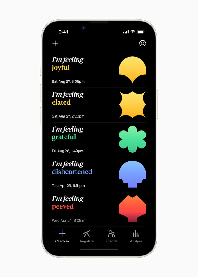 Une capture d’écran de How We Feel, une app récompensée dans la catégorie Impact culturel.