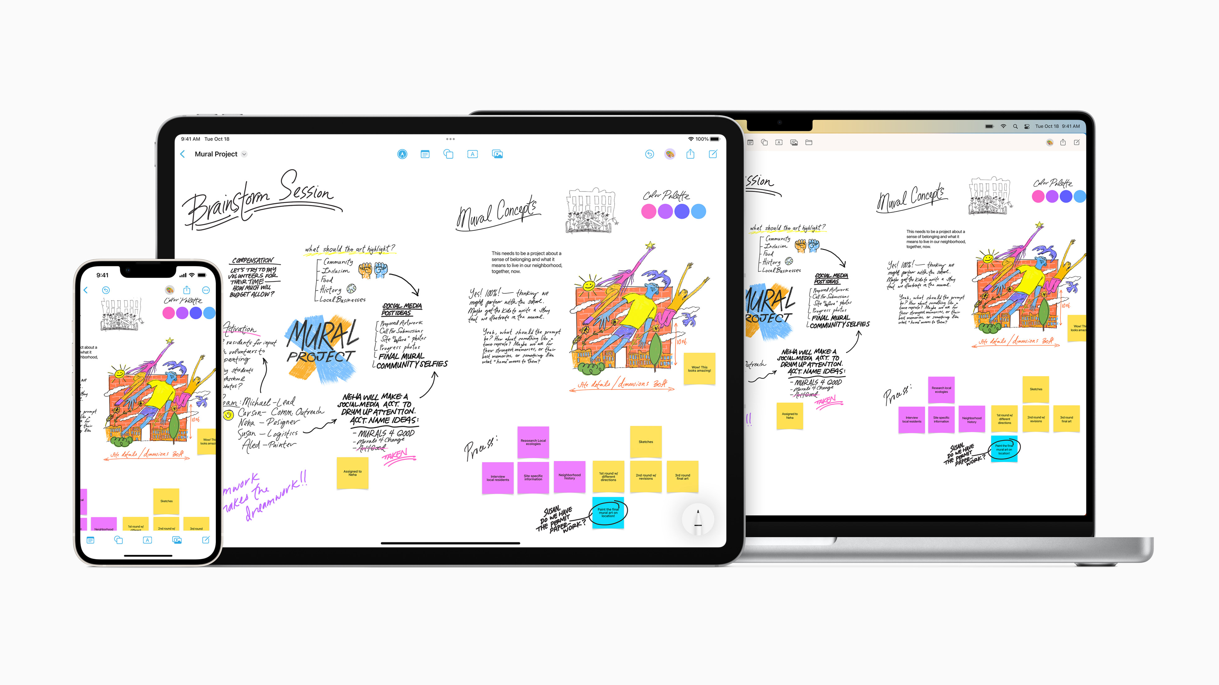Apple、フリーボードを発表：クリエイティブな共同作業のために設計