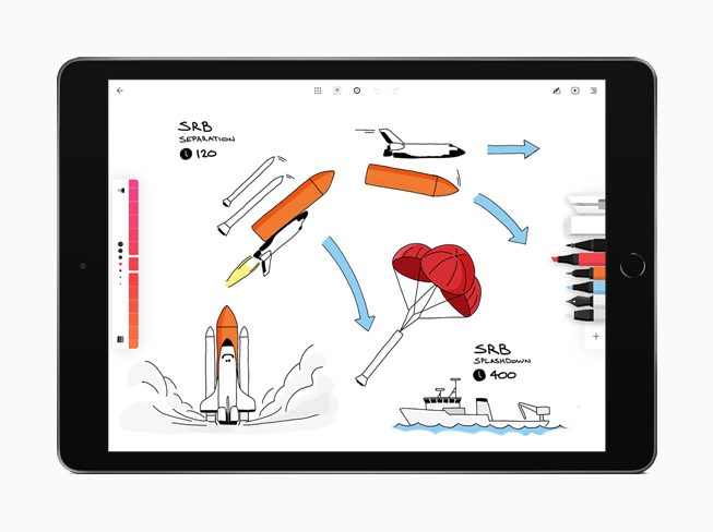 iPad que muestra la aplicación Flow by Moleskine.