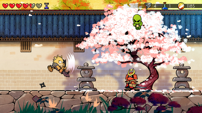 “Wonder Boy: The Dragon’s Trap” からのスクリーンショット。