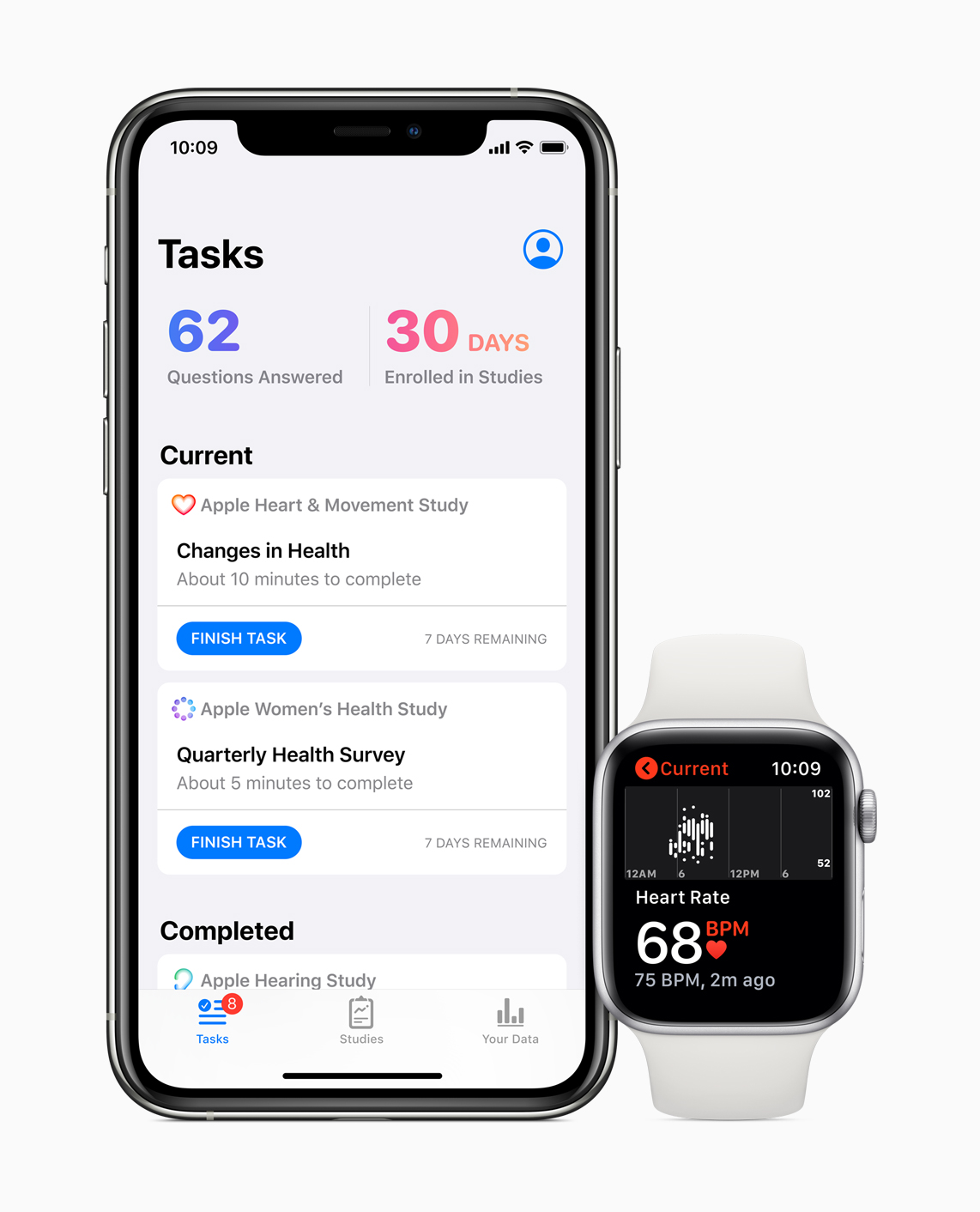 Apple launches three innovative studies today in the new Research app