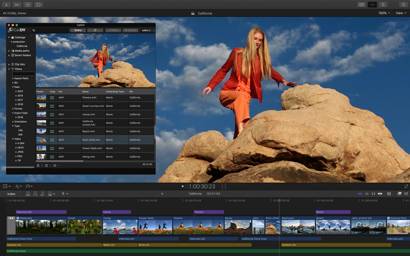 Imagen de pantalla de Final Cut Pro X.