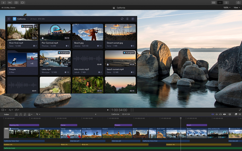 Imagen de pantalla de Final Cut Pro X.