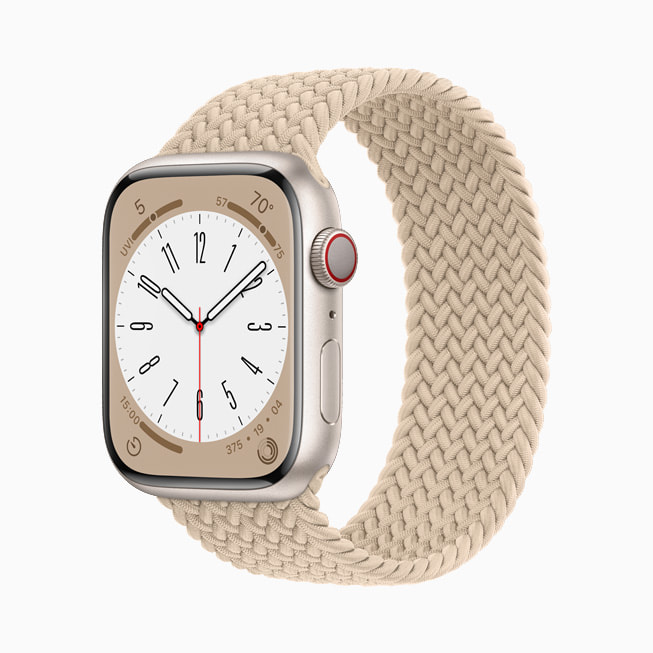 Det nye Apple Watch Series 8 vises.