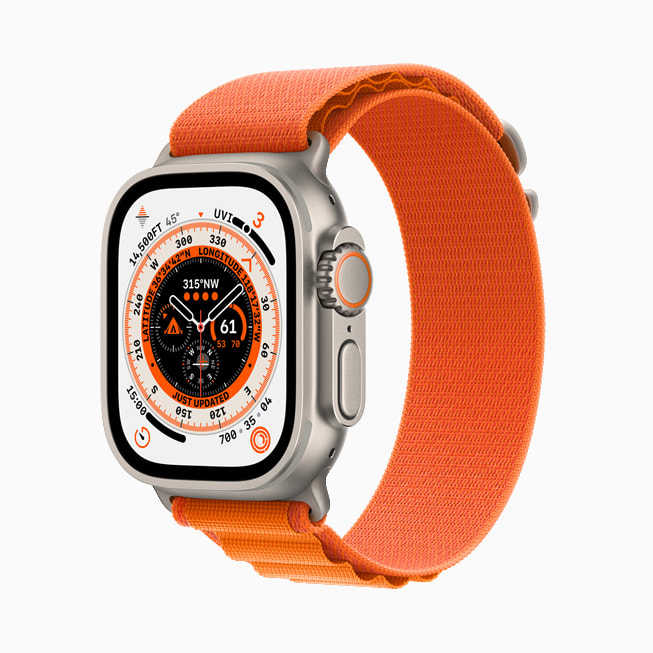 The new Apple Watch Ultra is shown 