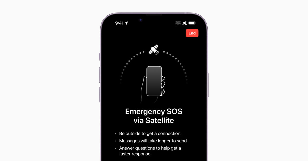 Notruf SOS per Satellit ist heute für die iPhone 14-Reihe verfügbar