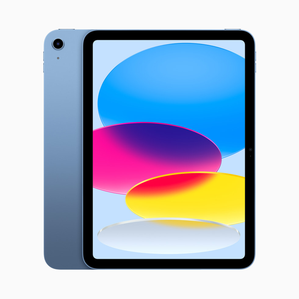 Nya iPad i blått.