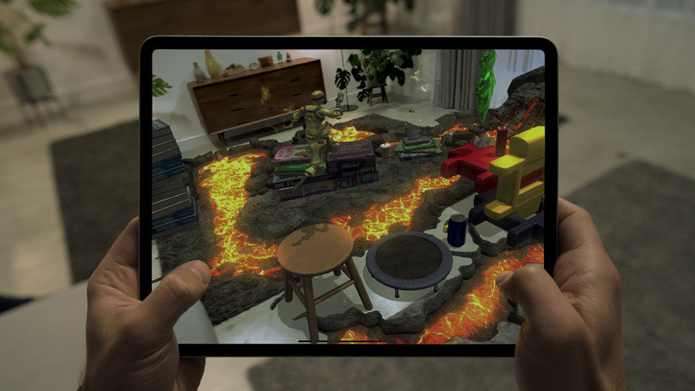 iPad Pro의 Apple 아케이드 Hot Lava 게임.