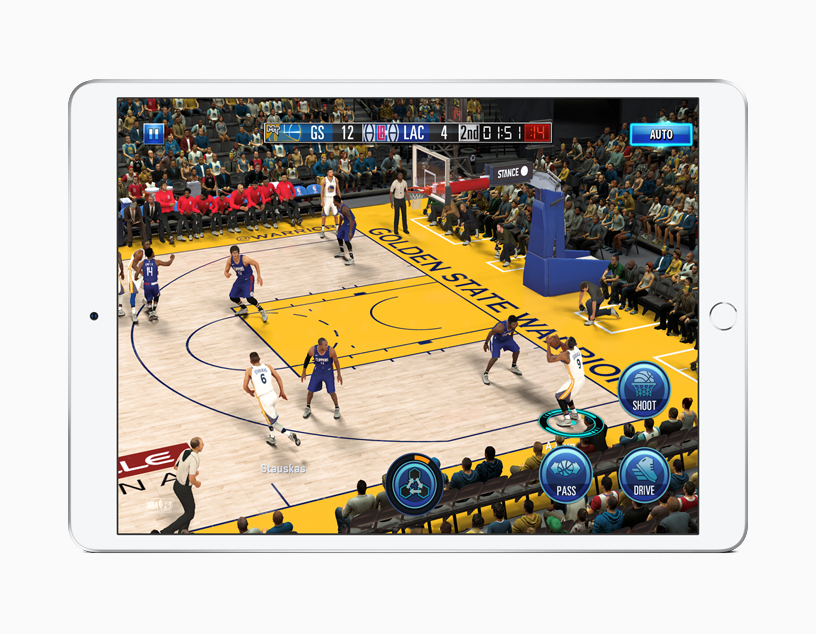 NBA 2K iOS app on iPad Air.