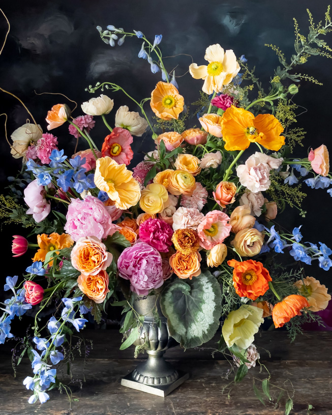 Flowers in an urn.