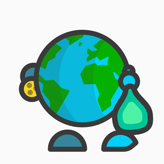 Een animatie van een pickleballende planeet Aarde, onderdeel van de Dag van de Aarde-badge voor 2023 in Apple Fitness+.