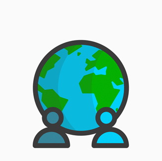 Een animatie van een opspringende planeet Aarde, onderdeel van de Dag van de Aarde-badge voor 2023 in Apple Fitness+.