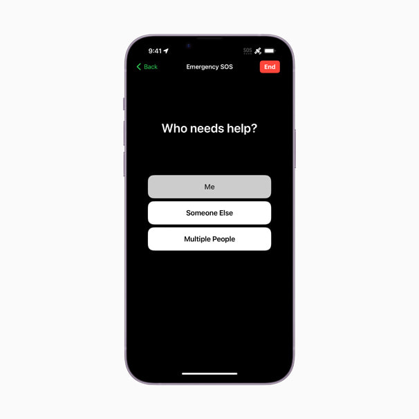 iPhone 在 Find My 中送出衛星位置｜來源：Apple Newsroom