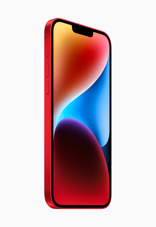 iPhone 14 Plus is shown in (PRODUCT)RED.