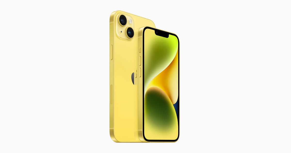 Hello, yellow! Apple introduces new iPhone 14 and iPhone 14 Plus - Apple