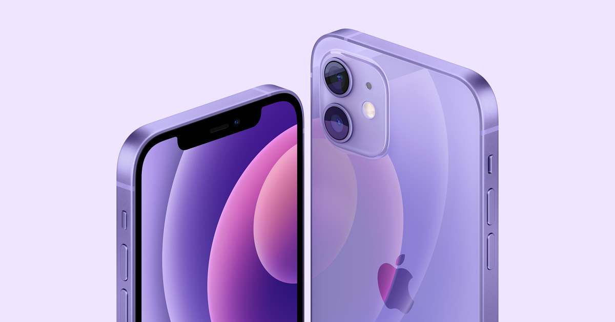 Apple تقدم iPhone 12 وiPhone 12 mini باللون الليلكي الخلاب - Apple (AE)