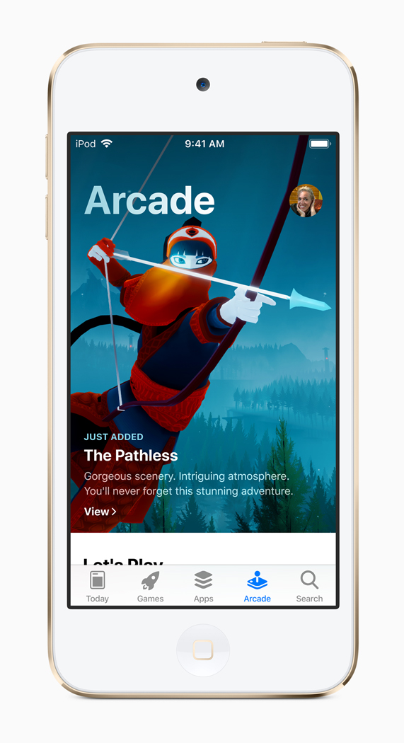 Juego de Apple Arcade en el iPod touch. 
