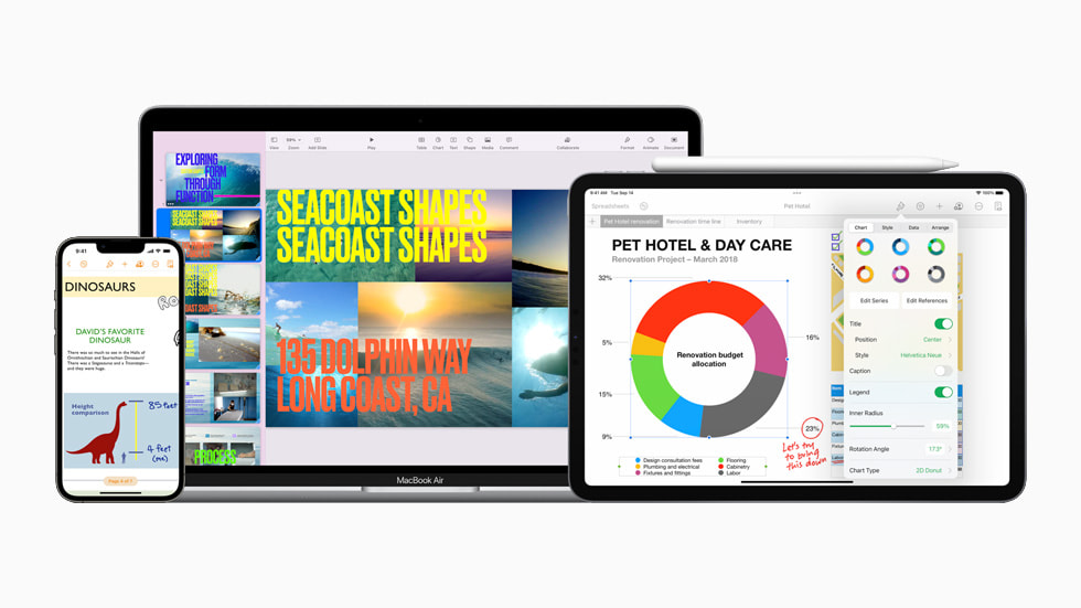 presentation in apple iwork