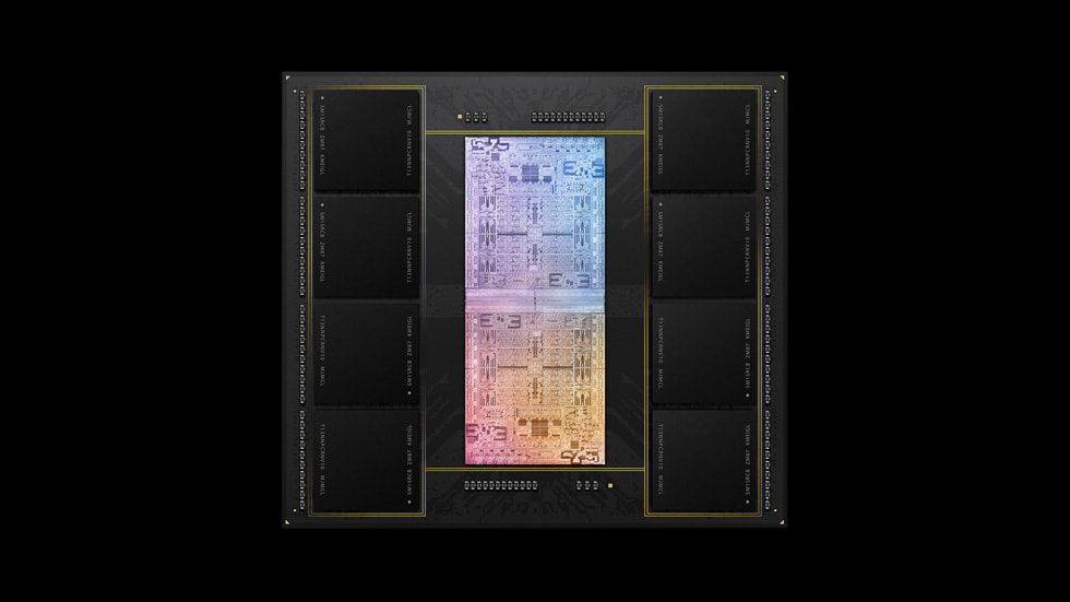 L'architettura UltraFusion del chip M1 Ultra.