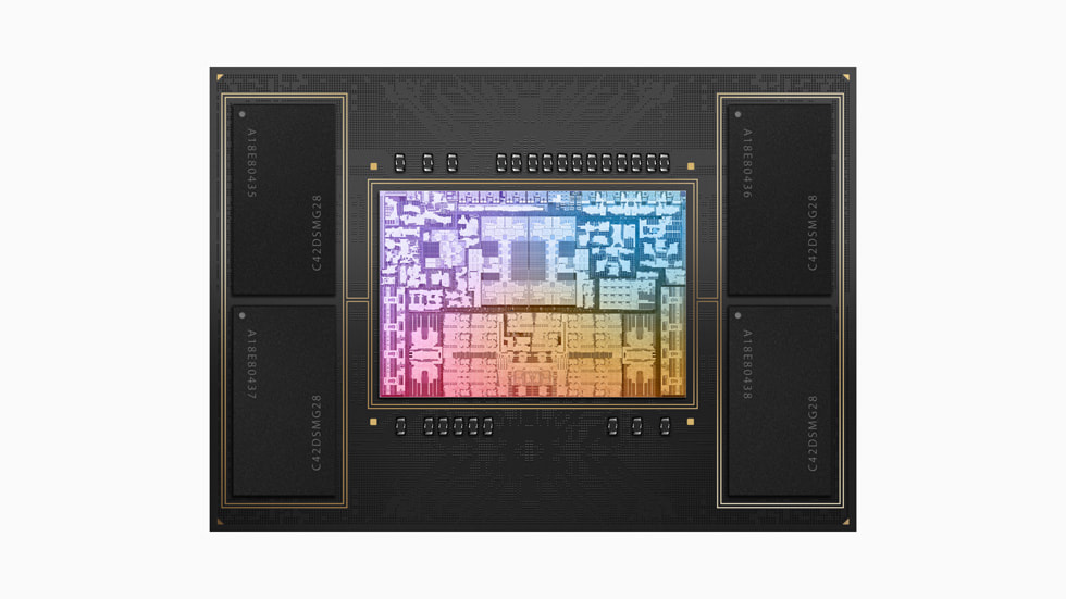 Interno del chip M2 Pro.
