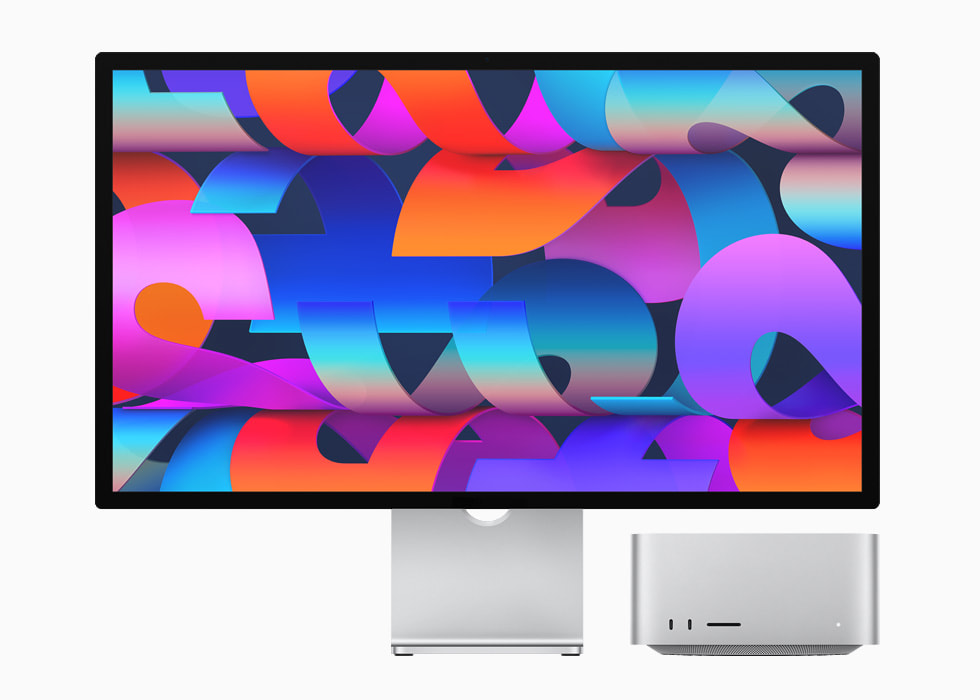 Mac Studio og Studio Display er vist.