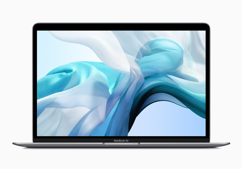 MacBook Air Retina display with True Tone.
