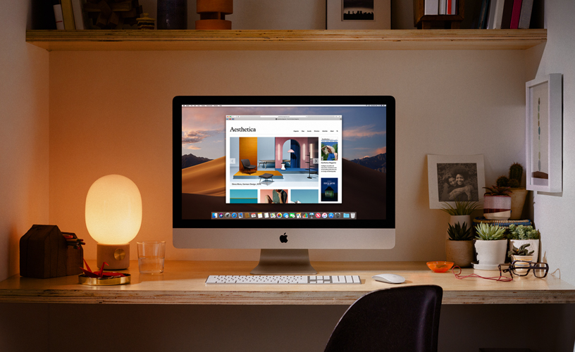 Home office with iMac.