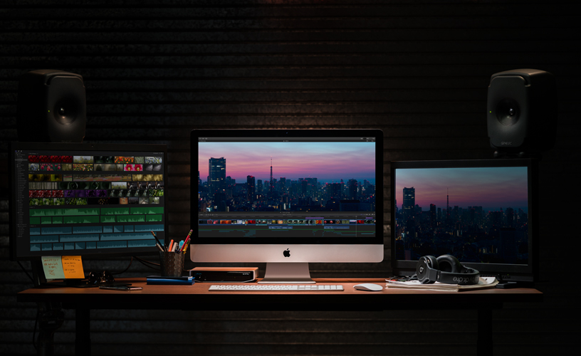 Professional studio with iMac.
