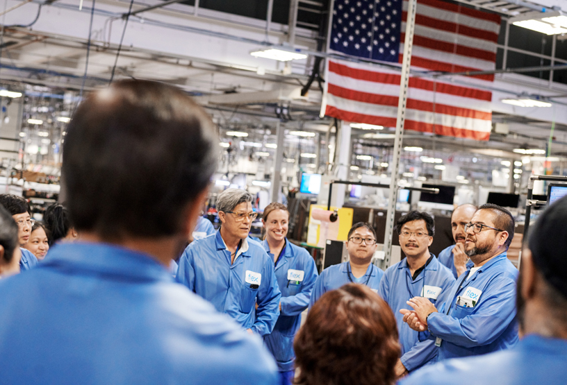 Workers at the Mac Pro manufacturing facility in Austin, Texas.