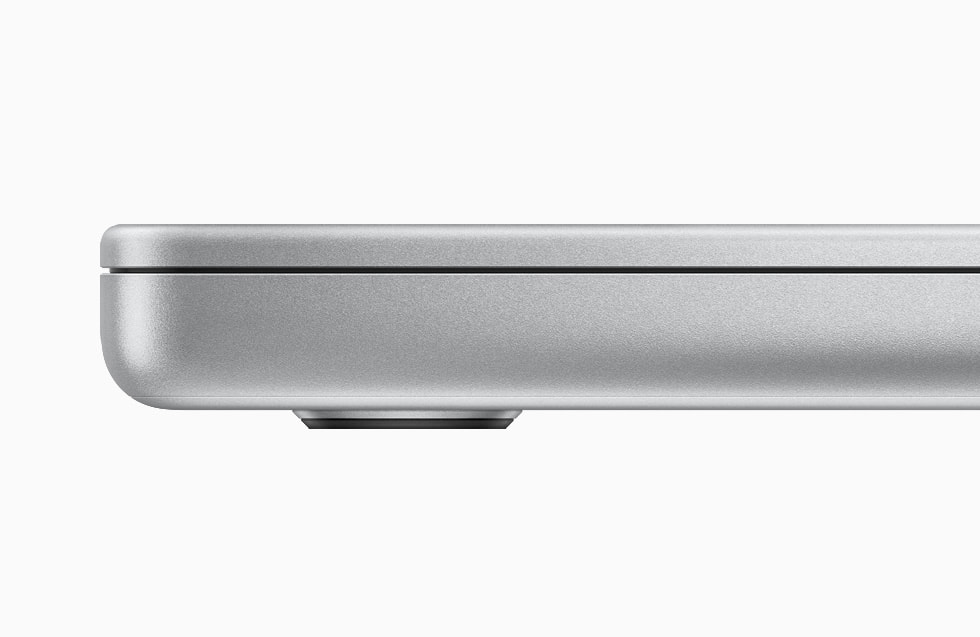 MacBook Pro’s aluminum enclosure is shown.