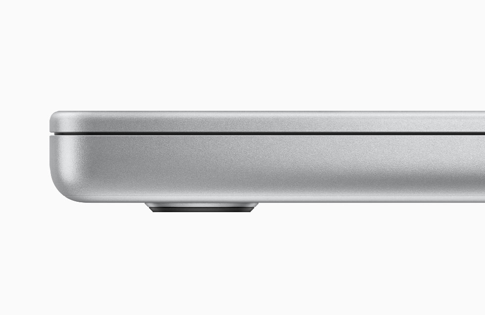 MacBook Pro's aluminum enclosure is shown.