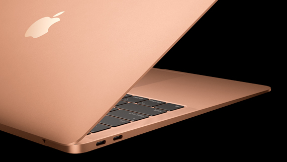 MacBook Airの背面と横の画像