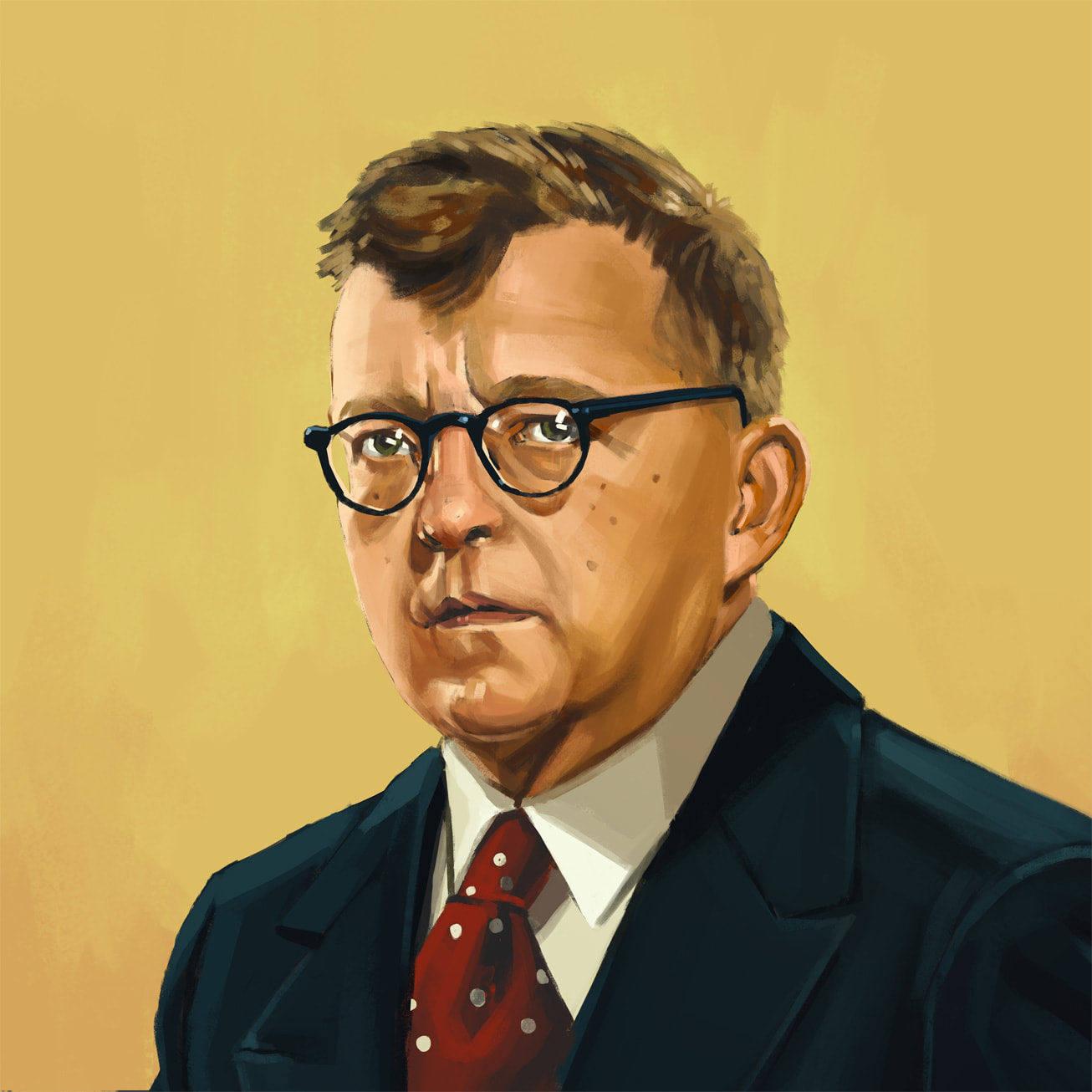 Ett porträtt av Shostakovich speciellt beställt för Apple Music Classical