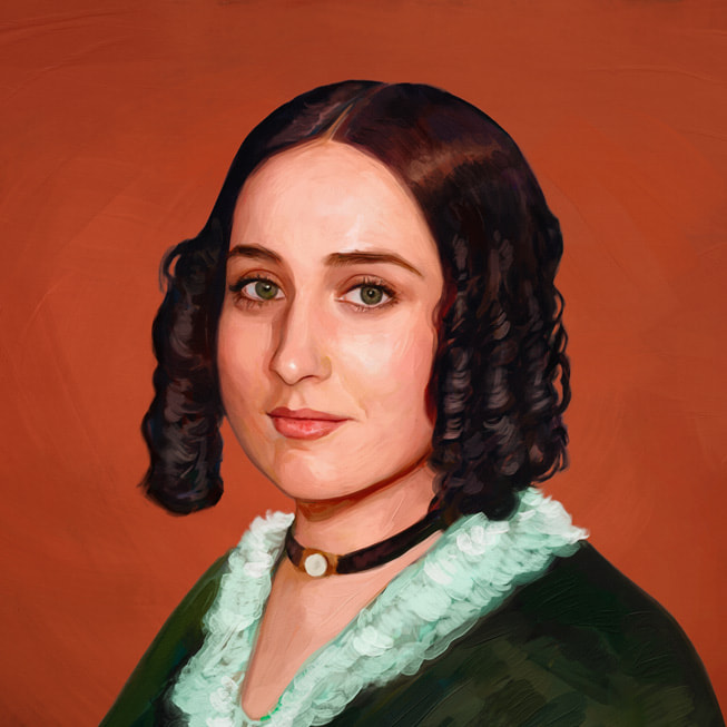 Ein speziell für Apple Music Classical angefertigtes Porträt von Fanny Mendelssohn.
