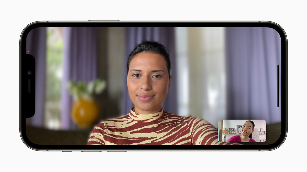 FaceTime'daki yeni Portre modu optimizasyonu özelliği.